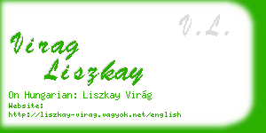 virag liszkay business card